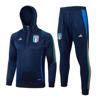 Felpa Cappuccio Italia 2024 2025 Blu 3