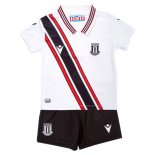 Maglia Stoke City Away Bambino 2022 2023 Bianco Maglia Stoke City Away Bambino 2022 2023 Bianco
