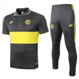 Polo Inter Milan Set Completo 2019 2020 Grigio Giallo