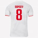 Maglia Juventus NO.8 Ramsey Away 2019 2020 Grigio Bianco Maglia Juventus NO.8 Ramsey Away 2019 2020 Grigio Bianco