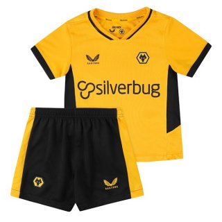 Maglia Wolves Home Bambino 2021 2022 Giallo