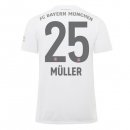 Maglia Bayern Munich NO.25 Muller Away 2019 2020 Bianco Maglia Bayern Munich NO.25 Muller Away 2019 2020 Bianco