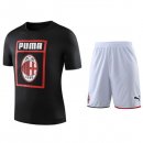 Maglia di Formazione Set Completo AC Milan 2019 2020 Nero Bianco Maglia di Formazione Set Completo AC Milan 2019 2020 Nero Bianco