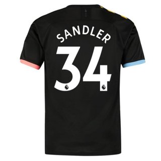 Maglia Manchester City NO.34 Sandler Away 2019 2020 Nero
