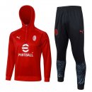 Felpa Cappuccio AC Milan 2024 Rosso 2 Felpa Cappuccio AC Milan 2024 Rosso 2