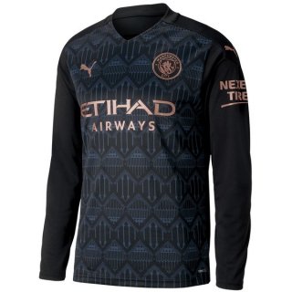 Thailandia Maglia Manchester City Away Ml 2020 2021 Nero
