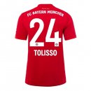 Maglia Bayern Munich NO.24 Tolisso Home 2019 2020 Rosso Maglia Bayern Munich NO.24 Tolisso Home 2019 2020 Rosso