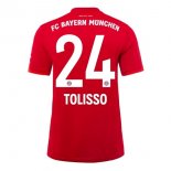 Maglia Bayern Munich NO.24 Tolisso Home 2019 2020 Rosso Maglia Bayern Munich NO.24 Tolisso Home 2019 2020 Rosso