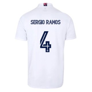 Maglia Real Madrid Home NO.4 Sergio Ramos 2020 2021 Bianco