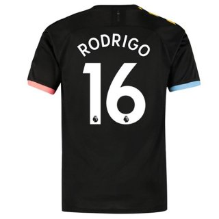 Maglia Manchester City NO.16 Rodrigo Away 2019 2020 Nero