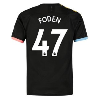 Maglia Manchester City NO.47 Foden Away 2019 2020 Nero