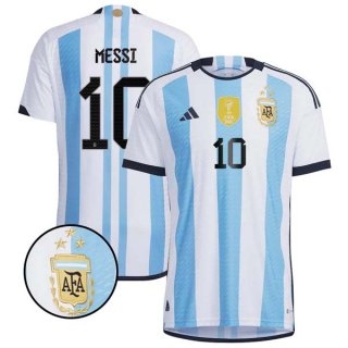 3 Stelle Tailandia Maglia Argentina Home Messi 2022 2023