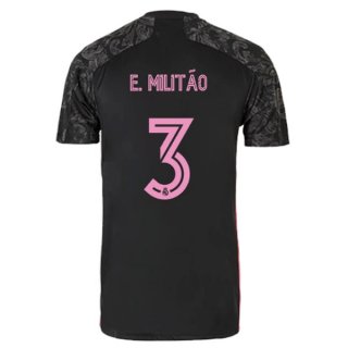 Maglia Real Madrid Terza NO.3 E. Militão 2020 2021 Nero