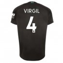 Maglia Liverpool NO.4 Virgil Terza 2019 2020 Nero Maglia Liverpool NO.4 Virgil Terza 2019 2020 Nero