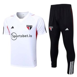 Maglia Sao Paulo Set Completo 2023 2024 Bianco Nero