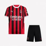 Maglia AC Milan Home Bambino 2024 2025 Nero