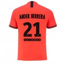 Maglia Paris Saint Germain NO.21 Ander Herrera Away 2019 2020 Arancione
