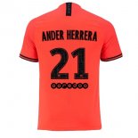 Maglia Paris Saint Germain NO.21 Ander Herrera Away 2019 2020 Arancione