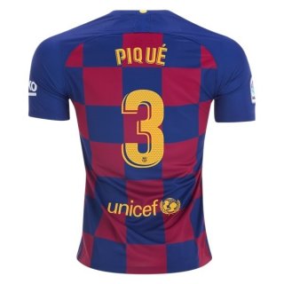 Maglia Barcellona NO.3 Pique Home 2019 2020 Blu Rosso