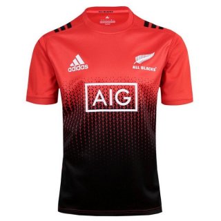 Maglia di Formazione Rugby All Blacks 2017 2018 Arancione Nero