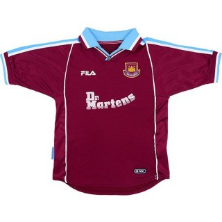 Thailandia Maglia West Ham United FILA Replica Home Retro 1999 2000 Rosso
