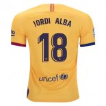 Maglia Barcellona NO.18 Jordi Alba Away 2019 2020 Giallo