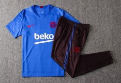Maglia di Formazione Barcellona Set Completo 2019 2020 Blu Marrone Maglia di Formazione Barcellona Set Completo 2019 2020 Blu Marrone