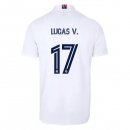 Maglia Real Madrid Home NO.17 Lucas V. 2020 2021 Bianco Maglia Real Madrid Home NO.17 Lucas V. 2020 2021 Bianco