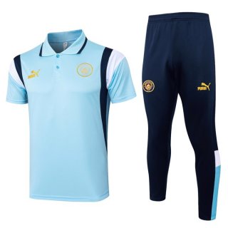 Polo Manchester City Set Completo 2024 2025 Blu