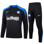 Felpa Allenamento Inter Milan 2024 2025 Nero Blu 3