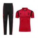 Polo Set Completo Manchester United 2019 2020 Borgogna Nero