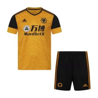 Maglia Wolves Home Bambino 2020 2021 Giallo