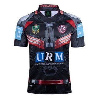 Thailandia Maglia Manly Sea Eagles Falcon 2017 2018 Nero
