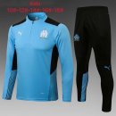 Bambino Felpa Allenamento Marseille 2022 Blu Nero Bambino Felpa Allenamento Marseille 2022 Blu Nero