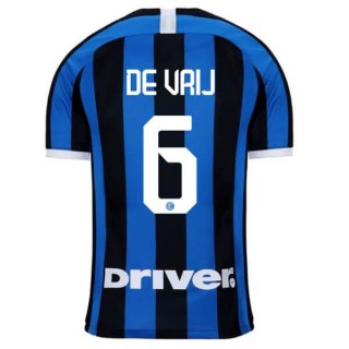 Maglia Inter Milan NO.6 De Vrij Home 2019 2020 Blu