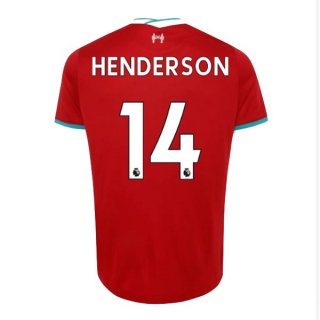 Maglia Liverpool NO.14 Henderson Home 2020 2021 Rosso