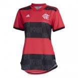 Maglia Flamengo Home Donna 2021 2022 Rosso Nero Maglia Flamengo Home Donna 2021 2022 Rosso Nero