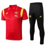 Polo Manchester United Set Completo 2019 2020 Rosso Oro Nero