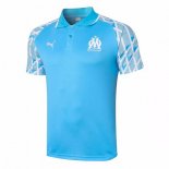 Polo Marseille 2020-2021 Blu Luce Bianco