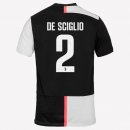 Maglia Juventus NO.2 De Sciglio Home 2019 2020 Bianco Nero