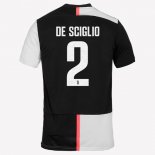 Maglia Juventus NO.2 De Sciglio Home 2019 2020 Bianco Nero
