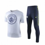 Maglia di Formazione Manchester City Set Completo 2019 2020 Bianco Blu
