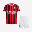 Maglia AC Milan Home Bambino 2024 2025 Blanco