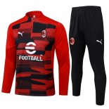 Felpa Allenamento AC Milan 2024 2025 Rosso Felpa Allenamento AC Milan 2024 2025 Rosso