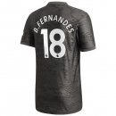 Maglia Manchester United NO.18 B. Fernandes Away 2020 2021 Nero
