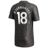 Maglia Manchester United NO.18 B. Fernandes Away 2020 2021 Nero