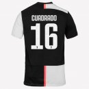 Maglia Juventus NO.16 Cuadredo Home 2019 2020 Bianco Nero Maglia Juventus NO.16 Cuadredo Home 2019 2020 Bianco Nero