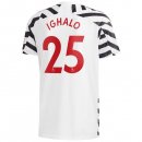 Maglia Manchester United NO.25 Ighalo Terza 2020 2021 Bianco Maglia Manchester United NO.25 Ighalo Terza 2020 2021 Bianco