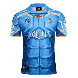 Thailandia Maglia Gold Coast Titans Classic 2017 2018 Blu