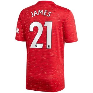 Maglia Manchester United NO.21 James Home 2020 2021 Rosso
